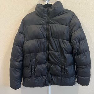 Black puffer jacket